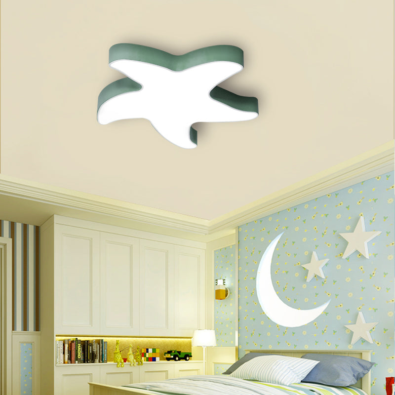 Macaron Loft Starfish Flush Mount Light Acrylic Candy Colored Ceiling Light Clearhalo 'Ceiling Lights' 'Close To Ceiling Lights' 'Close to ceiling' 'Flush mount' Lighting' 170371