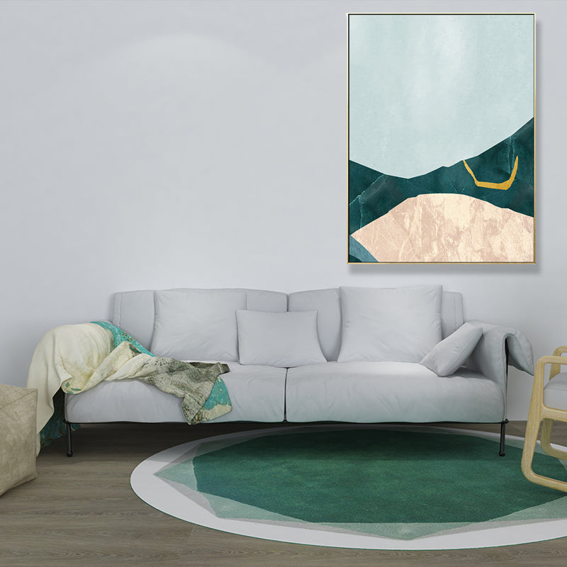 Nordic Abstract Mountain Stampa tela Aqua textured Wall Art per soggiorno