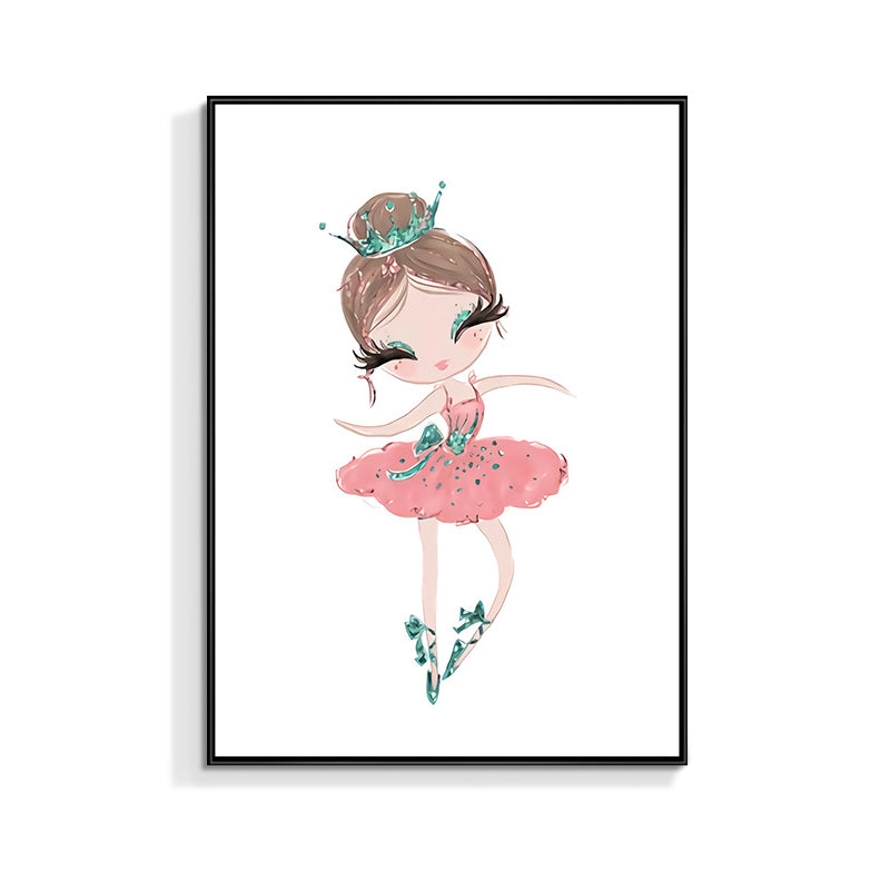 Kids Style Ballet Girl Canvas Art Pastel Color Dance Wall Decor for House Interior Clearhalo 'Art Gallery' 'Canvas Art' 'Kids' Arts' 1704034