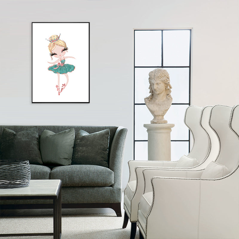 Kids Style Ballet Girl Canvas Art Pastel Color Dance Wall Decor for House Interior Clearhalo 'Art Gallery' 'Canvas Art' 'Kids' Arts' 1704039