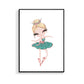 Kids Style Ballet Girl Canvas Art Pastel Color Dance Wall Decor for House Interior Clearhalo 'Art Gallery' 'Canvas Art' 'Kids' Arts' 1704041