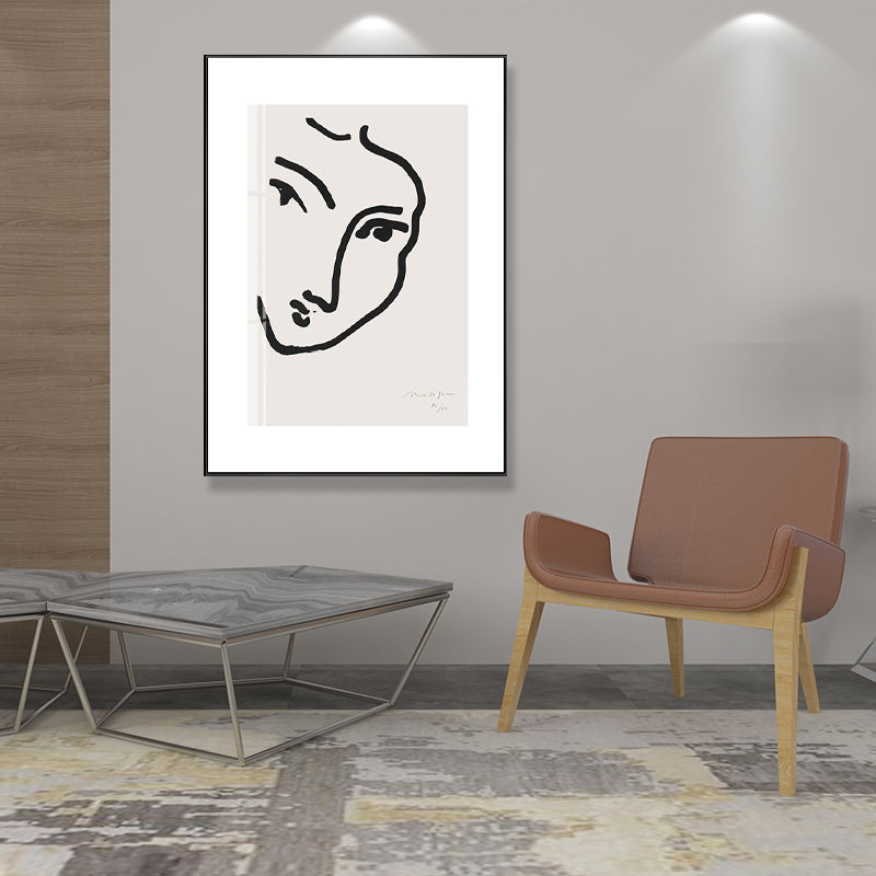 White Minimalism Style Canvas Girl's Profile Art for Kitchen, Multiple Sizes Options White Design 2 Clearhalo 'Art Gallery' 'Canvas Art' 'Contemporary Art Gallery' 'Contemporary Art' 'Minimalism' 'Minimalist Art Gallery' 'Scandinavian' Arts' 1704111