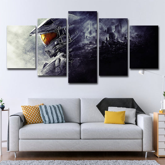 Fictional Game Guardians Master Canvas Grey House Interior Wall Art, Multi-Piece Grey Clearhalo 'Art Gallery' 'Canvas Art' 'Kids' Arts' 1704115