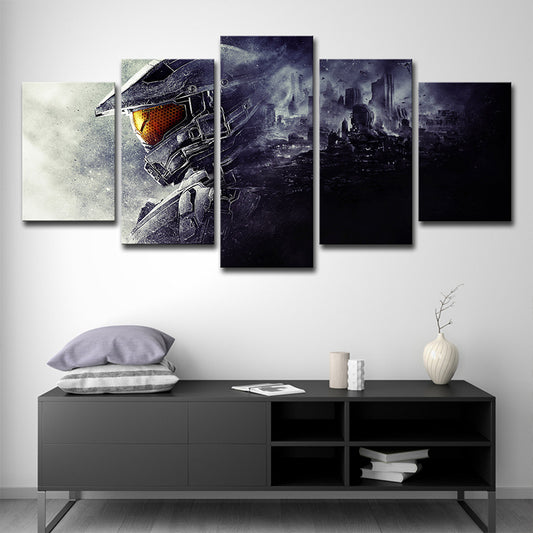 Fictional Game Guardians Master Canvas Grey House Interior Wall Art, Multi-Piece Clearhalo 'Art Gallery' 'Canvas Art' 'Kids' Arts' 1704116