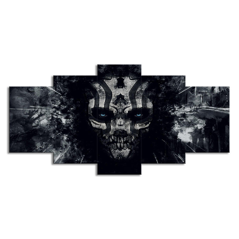 Black Death Skull Wall Art Decor Fantasy Kids Multi-Piece Canvas Print for Bedroom Clearhalo 'Art Gallery' 'Canvas Art' 'Kids' Arts' 1704172