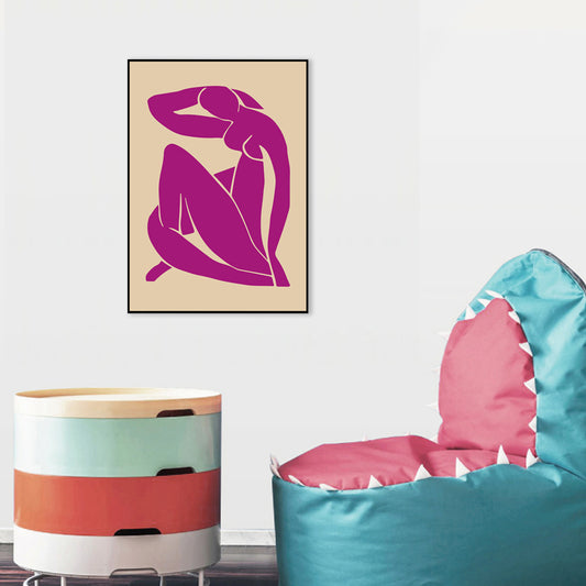 Textured Figure Drawing Wall Decor Canvas Minimalism Art Print for House Interior Clearhalo 'Art Gallery' 'Canvas Art' 'Contemporary Art Gallery' 'Contemporary Art' 'Minimalism' 'Minimalist Art Gallery' 'Scandinavian' Arts' 1704177