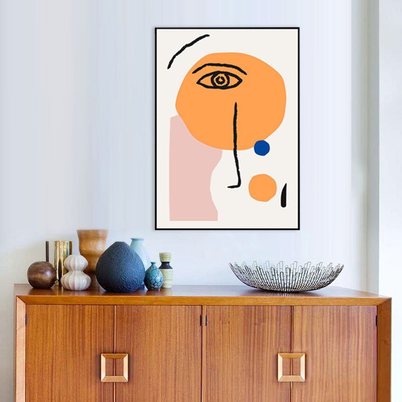 Textured Figure Drawing Wall Decor Canvas Minimalism Art Print for House Interior Clearhalo 'Art Gallery' 'Canvas Art' 'Contemporary Art Gallery' 'Contemporary Art' 'Minimalism' 'Minimalist Art Gallery' 'Scandinavian' Arts' 1704184
