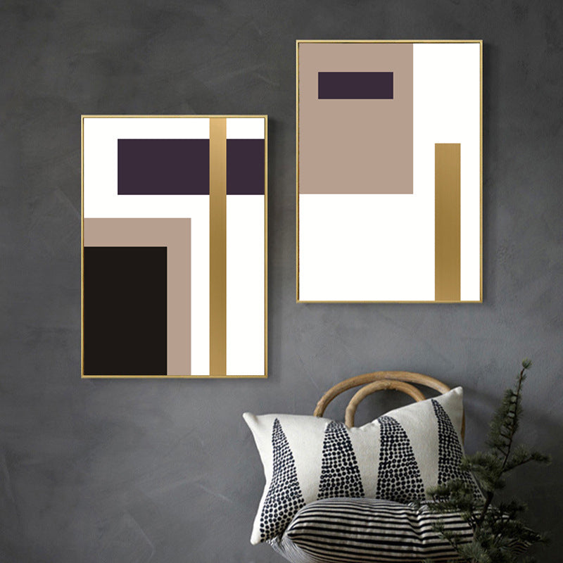 Nordic Geometric Canvas Print Multicolored Textured Wall Art Decor for Living Room Clearhalo 'Arts' 'Canvas Art' 1704213