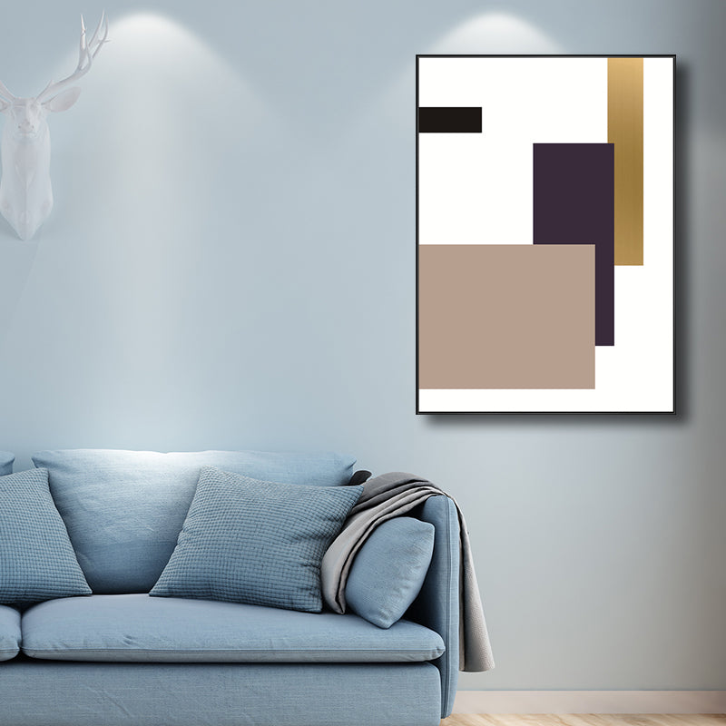 Nordic Geometric Canvas Print Multicolored Textured Wall Art Decor for Living Room Clearhalo 'Arts' 'Canvas Art' 1704220