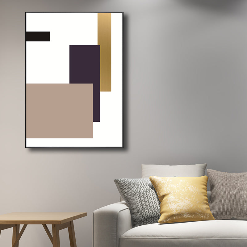 Nordic Geometric Canvas Print Multicolored Textured Wall Art Decor for Living Room Clearhalo 'Arts' 'Canvas Art' 1704221