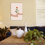 Couple Print Wall Decor Scandinavian Textured Bedroom Canvas, Multiple Size Options
