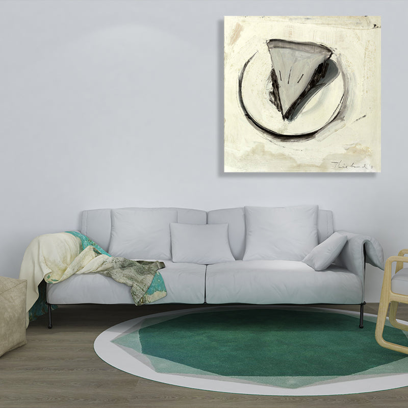 Canvas Gray Wall Decor Traditional Style Cake Piece Painting, Multiple Sizes Options Clearhalo 'Art Gallery' 'Canvas Art' 'Traditional' Arts' 1704282