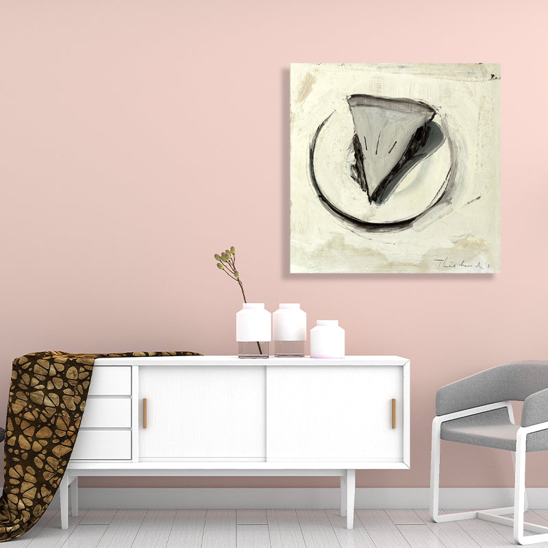 Canvas Gray Wall Decor Traditional Style Cake Piece Painting, Multiple Sizes Options Clearhalo 'Art Gallery' 'Canvas Art' 'Traditional' Arts' 1704283