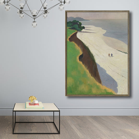 Seaside Scenery Art Print Living Room Wrapped Canvas Green Textured, Multiple Sizes Clearhalo 'Art Gallery' 'Canvas Art' 'Coastal Art Gallery' 'Nautical' Arts' 1704322