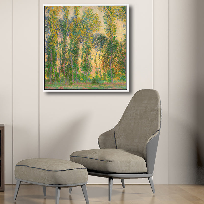 Rustic Landscapes Painting Canvas Textured Dark Color Wall Art Decor for Living Room Green Clearhalo 'Art Gallery' 'Canvas Art' 'Country Art Gallery' 'French Country' 'Rustic' Arts' 1704442