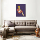 Mother with Her Baby Canvas Textured Childrens Art Nursery Wall Decor in Soft Color Clearhalo 'Art Gallery' 'Canvas Art' 'Kids' Arts' 1704461