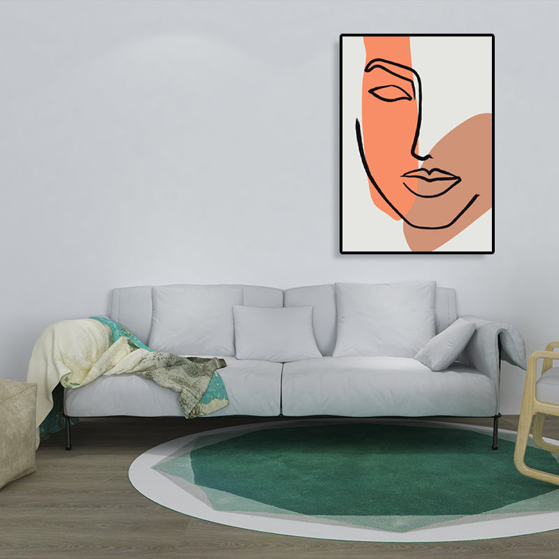 Textured Figure's Face Wall Decor Canvas Scandinavian Style Painting for Living Room Clearhalo 'Arts' 'Canvas Art' 1704494