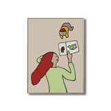 Family Moments Drawing Wall Art Pastel Canvas Print Wall Decor, Textured Surface Clearhalo 'Art Gallery' 'Canvas Art' 'Kids' Arts' 1704510