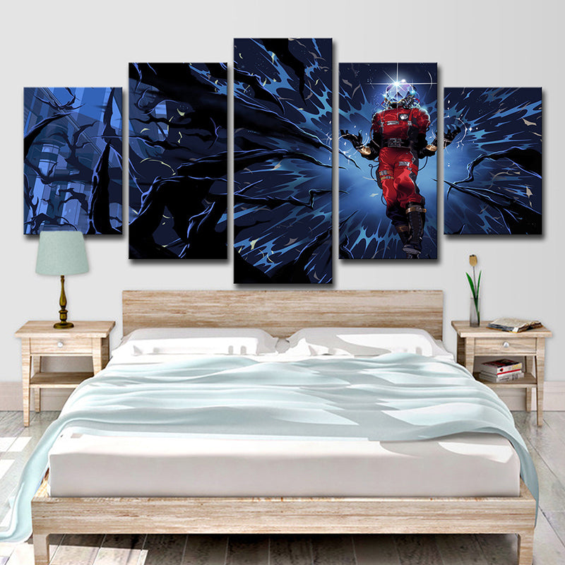 Blue Prey Game Character Art Print Fantasy Kids Multi-Piece Wall Decor for Teen Room Clearhalo 'Art Gallery' 'Canvas Art' 'Kids' Arts' 1704588
