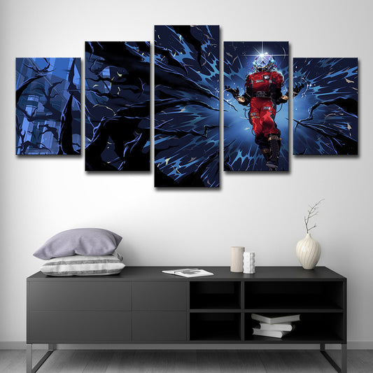 Blue Prey Game Character Art Print Fantasy Kids Multi-Piece Wall Decor for Teen Room Clearhalo 'Art Gallery' 'Canvas Art' 'Kids' Arts' 1704589