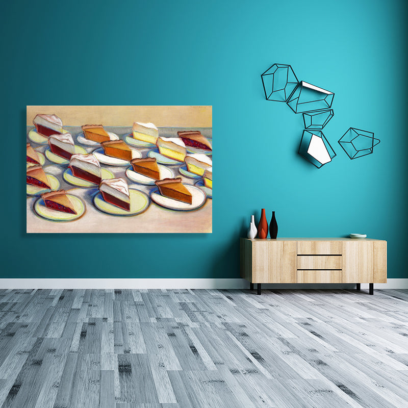 Delicious Cakes Wall Decor Textured Traditional Style for Girls Bedroom Painting Brown Clearhalo 'Art Gallery' 'Canvas Art' 'Traditional' Arts' 1704594