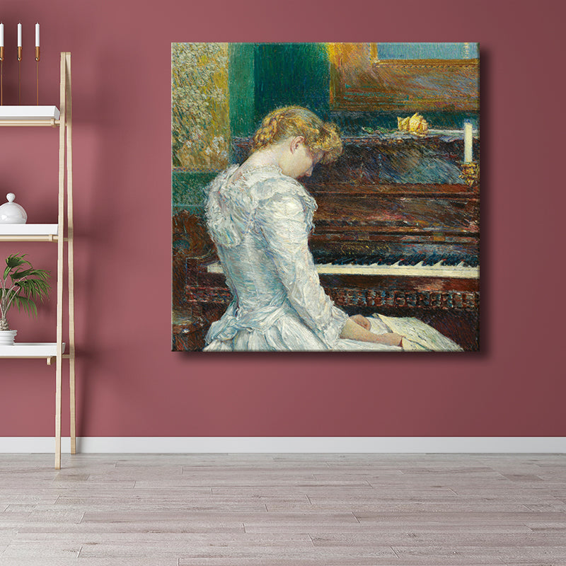 Colorful Girl Canvas Textured Wall Decor for Living Room, Multiple Sizes Available Clearhalo 'Art Gallery' 'Canvas Art' 'Traditional' Arts' 1704601