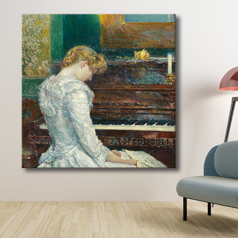 Colorful Girl Canvas Textured Wall Decor for Living Room, Multiple Sizes Available Clearhalo 'Art Gallery' 'Canvas Art' 'Traditional' Arts' 1704602