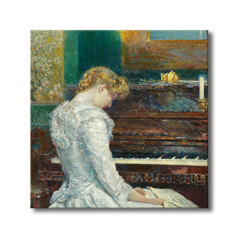 Colorful Girl Canvas Textured Wall Decor for Living Room, Multiple Sizes Available Clearhalo 'Art Gallery' 'Canvas Art' 'Traditional' Arts' 1704603