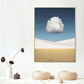 Cloud over Desert Dunes Canvas Print Nordic Textured Wall Art Decor in Soft Color Clearhalo 'Arts' 'Canvas Art' 1704625