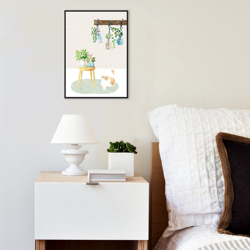 Textured Potting Painting Kids Style Canvas Wall Art Print, Multiple Sizes Options Clearhalo 'Art Gallery' 'Canvas Art' 'Kids' Arts' 1704643