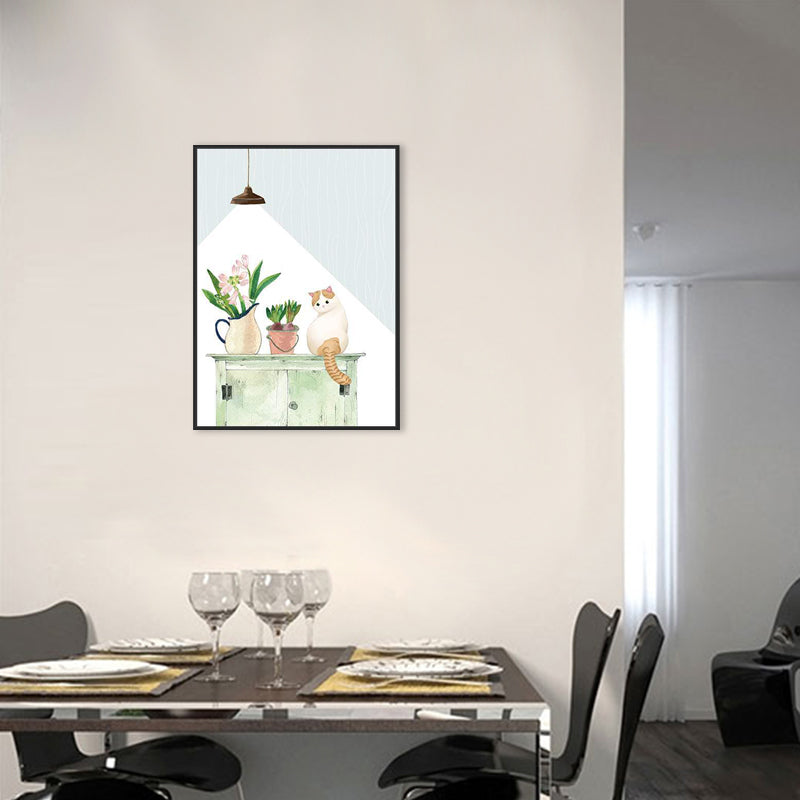 Textured Potting Painting Kids Style Canvas Wall Art Print, Multiple Sizes Options Clearhalo 'Art Gallery' 'Canvas Art' 'Kids' Arts' 1704644