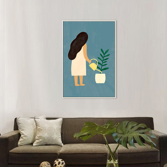 Scandinavian Maiden Canvas for Dining Room Illustration Wall Art, Multiple Sizes Clearhalo 'Arts' 'Canvas Art' 1704649