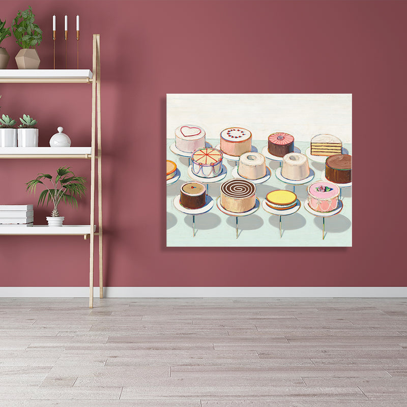 Traditional Various Cakes Pattern Canvas Brown Bedroom Wall Art, Multiple Sizes Options Clearhalo 'Art Gallery' 'Canvas Art' 'Traditional' Arts' 1704771