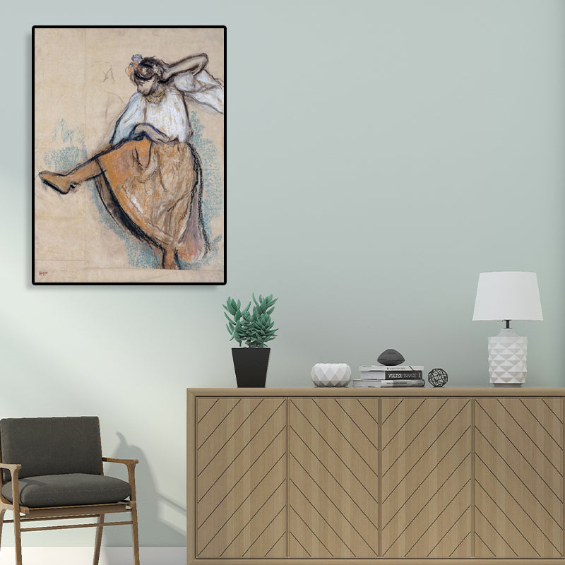 Gray Dancing Girl Painting Textured Wall Art Print for Guest Room, Multiple Sizes Grey Design 2 Clearhalo 'Art Gallery' 'Canvas Art' 'Contemporary Art Gallery' 'Contemporary Art' 'Minimalism' 'Minimalist Art Gallery' 'Scandinavian' Arts' 1704806