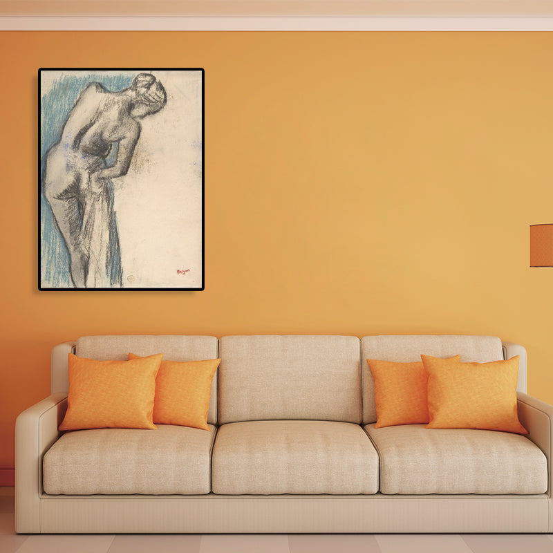 Gray Dancing Girl Painting Textured Wall Art Print for Guest Room, Multiple Sizes Grey Design 4 Clearhalo 'Art Gallery' 'Canvas Art' 'Contemporary Art Gallery' 'Contemporary Art' 'Minimalism' 'Minimalist Art Gallery' 'Scandinavian' Arts' 1704813