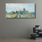 Pastel Color Farmfield View Canvas Textured Wall Art for Guest Room, Multiple Sizes Clearhalo 'Arts' 'Canvas Art' 1704839