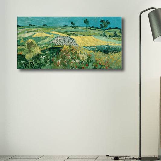 Pastel Color Farmfield View Canvas Textured Wall Art for Guest Room, Multiple Sizes Clearhalo 'Arts' 'Canvas Art' 1704847