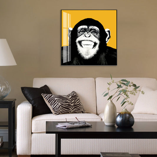 Canvas Textured Wall Decor Kids Style Intelligent Chimpanzee Painting, Multiple Sizes Clearhalo 'Art Gallery' 'Canvas Art' 'Kids' Arts' 1704932