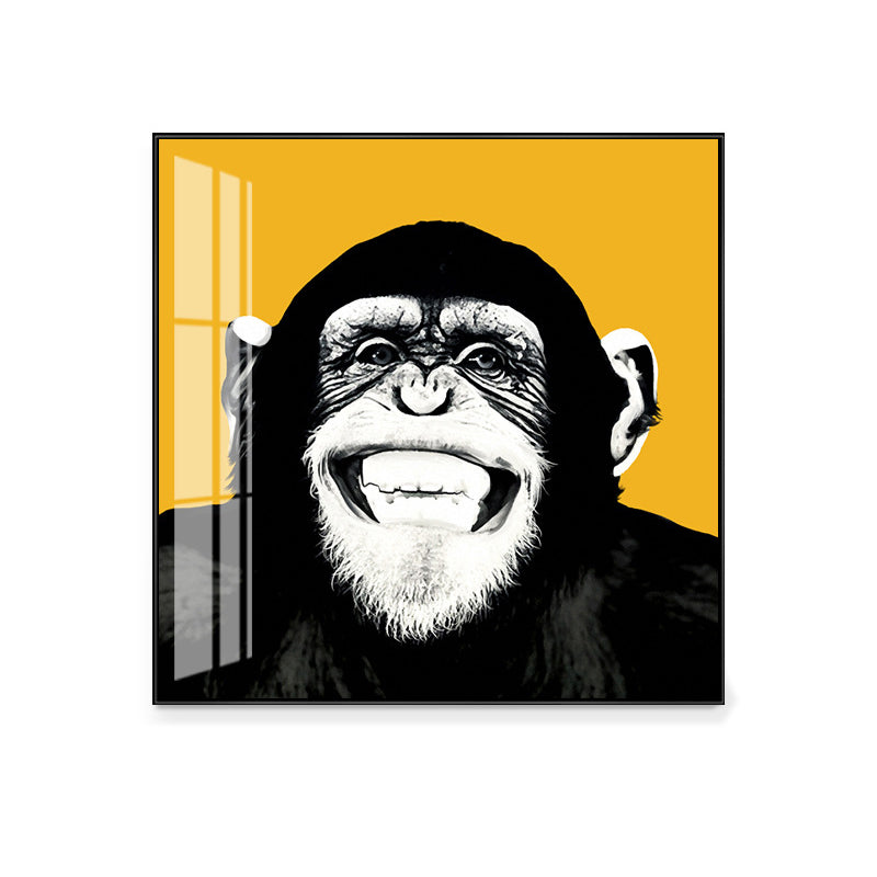 Canvas Textured Wall Decor Kids Style Intelligent Chimpanzee Painting, Multiple Sizes Clearhalo 'Art Gallery' 'Canvas Art' 'Kids' Arts' 1704934