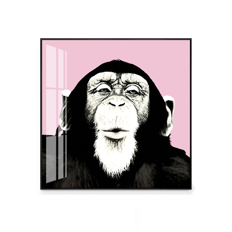 Canvas Textured Wall Decor Kids Style Intelligent Chimpanzee Painting, Multiple Sizes Clearhalo 'Art Gallery' 'Canvas Art' 'Kids' Arts' 1704941