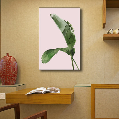 Nordic Style Botanical Leaf Painting Canvas Textured Green Wall Art for Guest Room Green Design 2 Clearhalo 'Arts' 'Canvas Art' 1705021