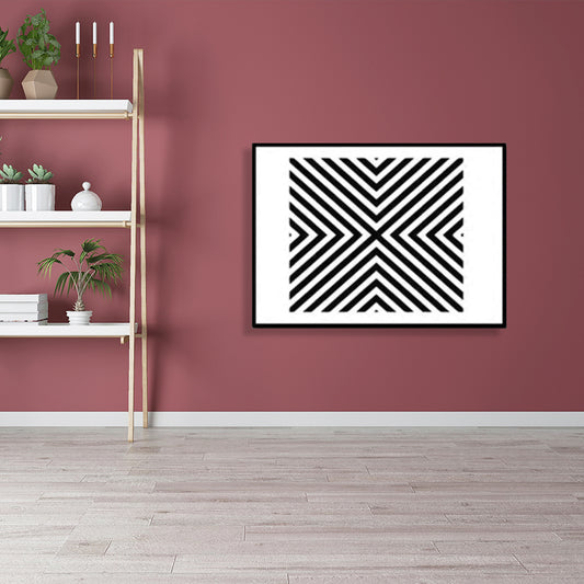 Mystical Geometry Pattern Painting for Boys Bedroom in Black, Multiple Sizes Options Black Clearhalo 'Art Gallery' 'Canvas Art' 'Contemporary Art Gallery' 'Contemporary Art' 'Minimalism' 'Minimalist Art Gallery' 'Scandinavian' Arts' 1705071