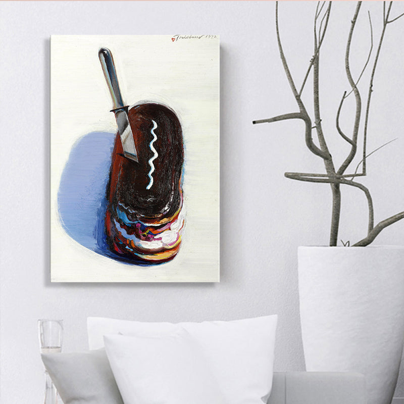 Canvas Textured Wall Decor Traditional Style Melaleuca Cake Painting, Multiple Sizes Red Clearhalo 'Art Gallery' 'Canvas Art' 'Traditional' Arts' 1705078