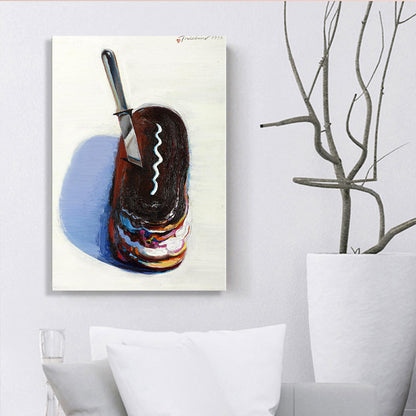 Canvas Textured Wall Decor Traditional Style Melaleuca Cake Painting, Multiple Sizes Red Clearhalo 'Art Gallery' 'Canvas Art' 'Traditional' Arts' 1705078