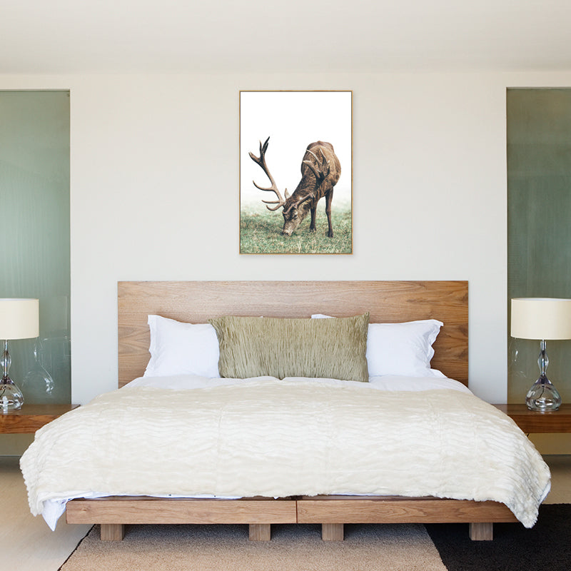 Reindeer Wall Decor Modern Style Textured Girls Bedroom Painting, Multiple Sizes Clearhalo 'Art Gallery' 'Canvas Art' 'Contemporary Art Gallery' 'Modern' Arts' 1705153