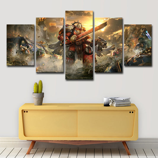 Warhammer Eternal Expedition Wall Art Yellow Kids Style Canvas Print for Boys Room Yellow Clearhalo 'Art Gallery' 'Canvas Art' 'Kids' Arts' 1705286