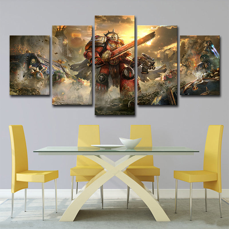 Warhammer Eternal Expedition Wall Art Yellow Kids Style Canvas Print for Boys Room Clearhalo 'Art Gallery' 'Canvas Art' 'Kids' Arts' 1705287