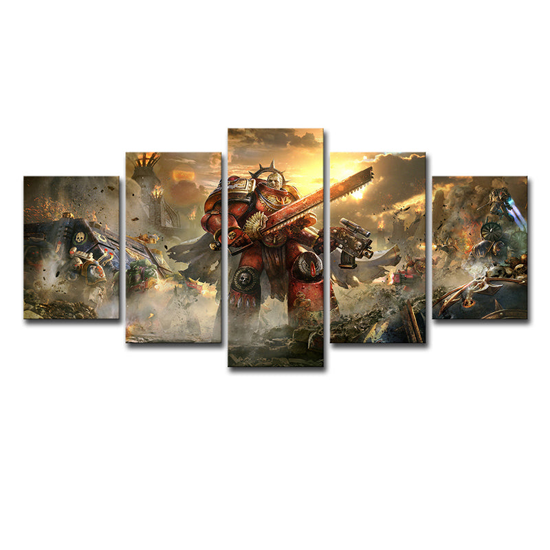 Warhammer Eternal Expedition Wall Art Yellow Kids Style Canvas Print for Boys Room Clearhalo 'Art Gallery' 'Canvas Art' 'Kids' Arts' 1705289