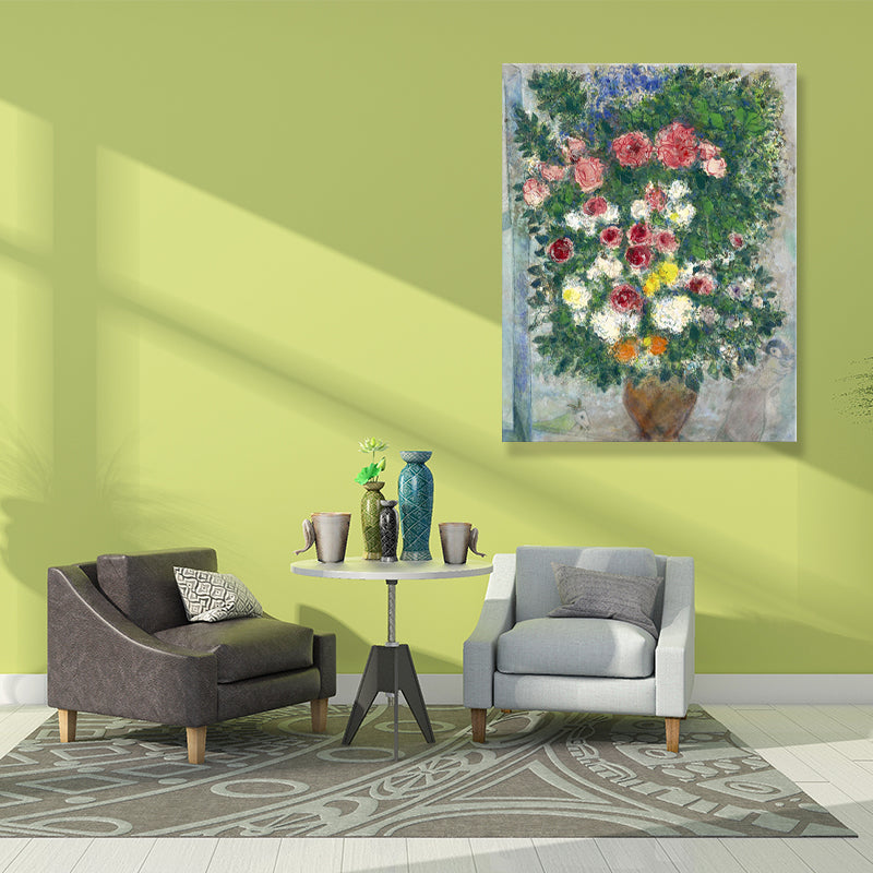 Blossom By the Windowsill Canvas Textured Countryside Living Room Wall Art Decor Clearhalo 'Art Gallery' 'Canvas Art' 'Traditional' Arts' 1705406