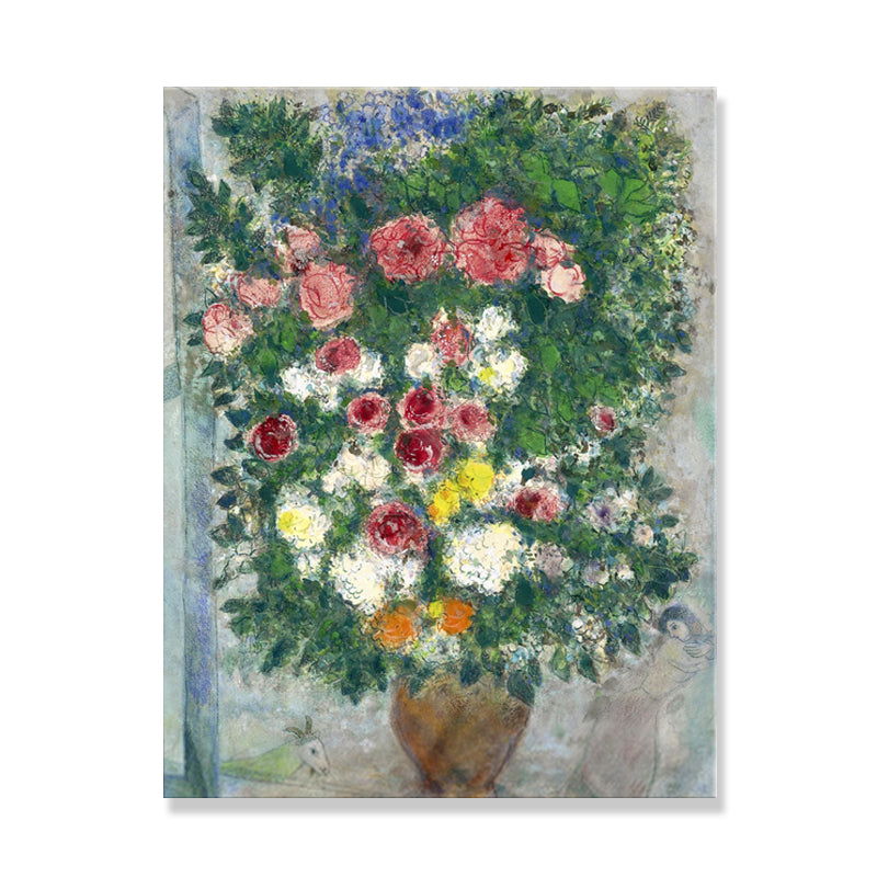 Blossom By the Windowsill Canvas Textured Countryside Living Room Wall Art Decor Clearhalo 'Art Gallery' 'Canvas Art' 'Traditional' Arts' 1705407